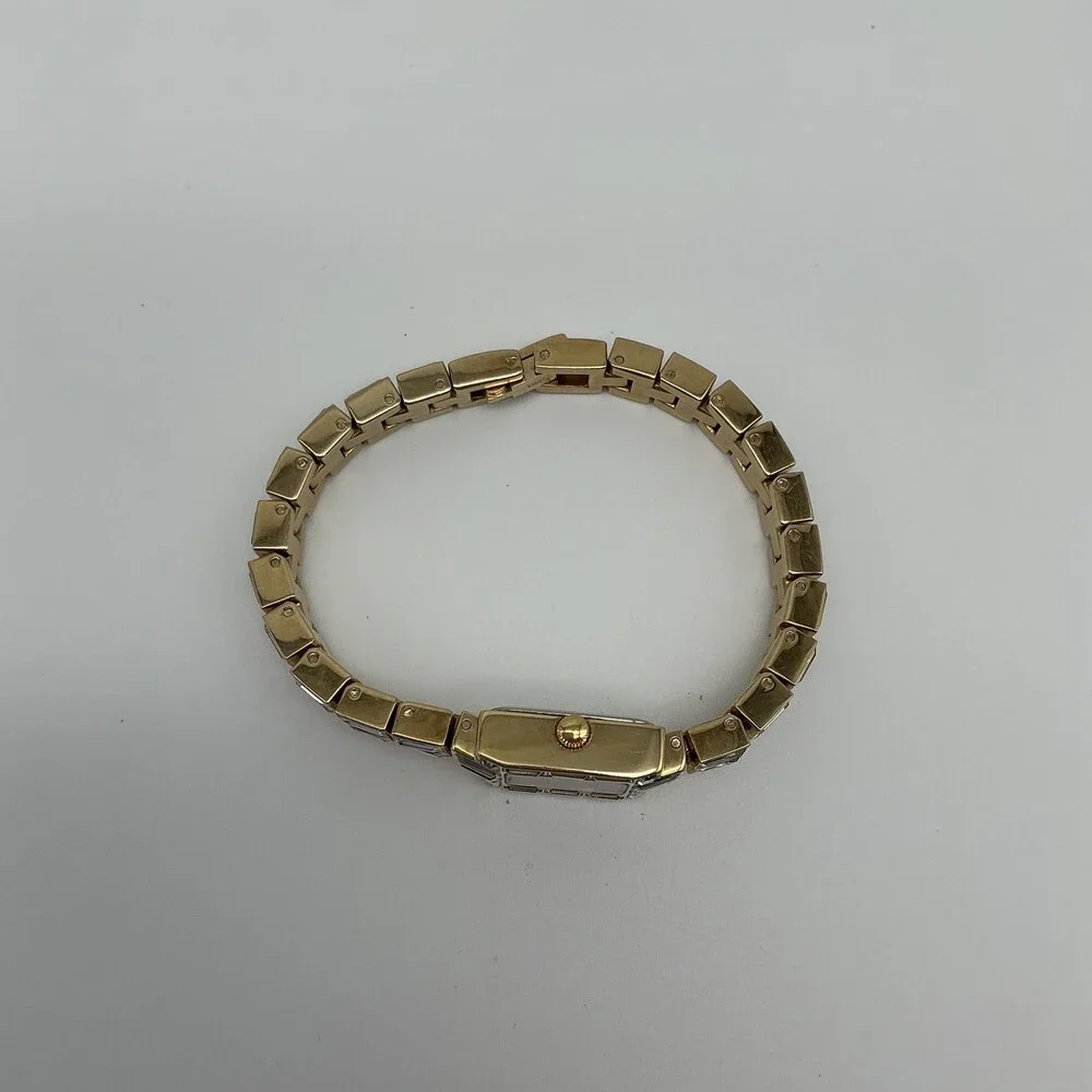 Anne Klein Y0577 Womens Watch Gold Tone Crystal Bracelet New Battery 6